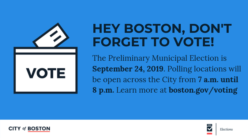 City of Boston Preliminary Elections Are Today