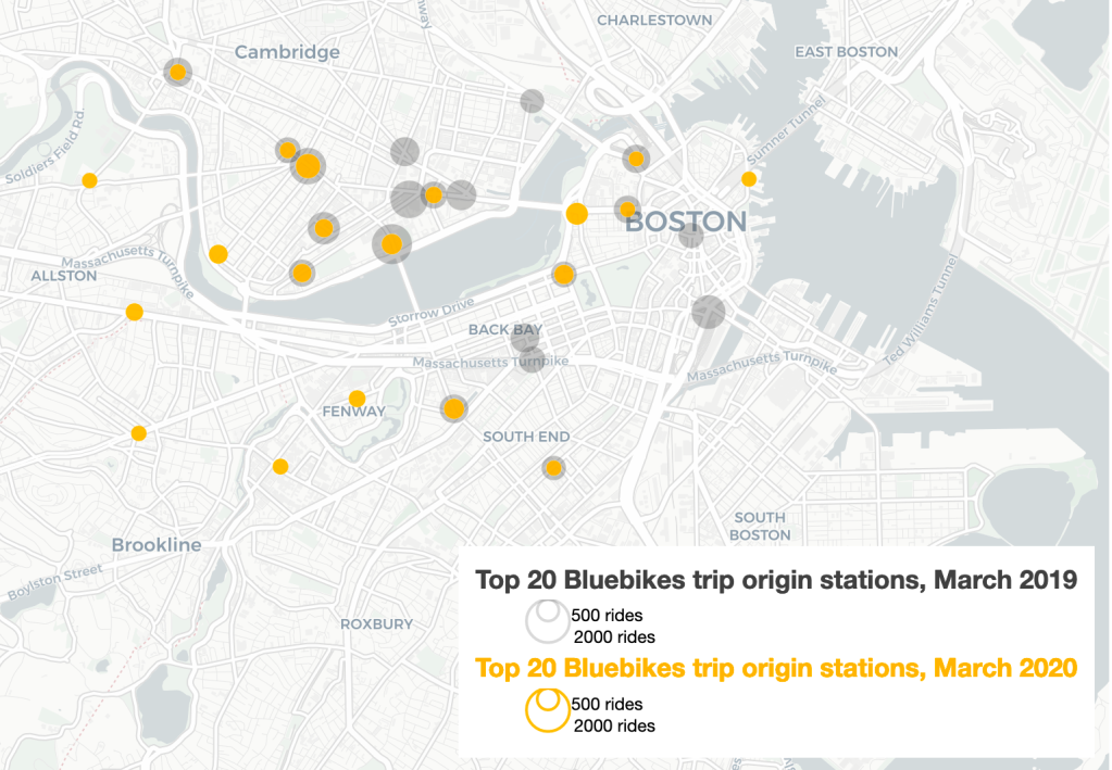 Bluebikes Ridership Is Down, But Remains Busy Near Hospitals