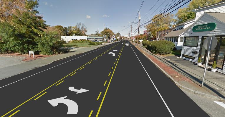 MassDOT Tries Out Traffic Calming on Reading’s Main Street