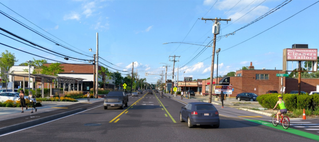 A Suburban Strip In Newton and Needham Is Getting a Complete Streets Makeover
