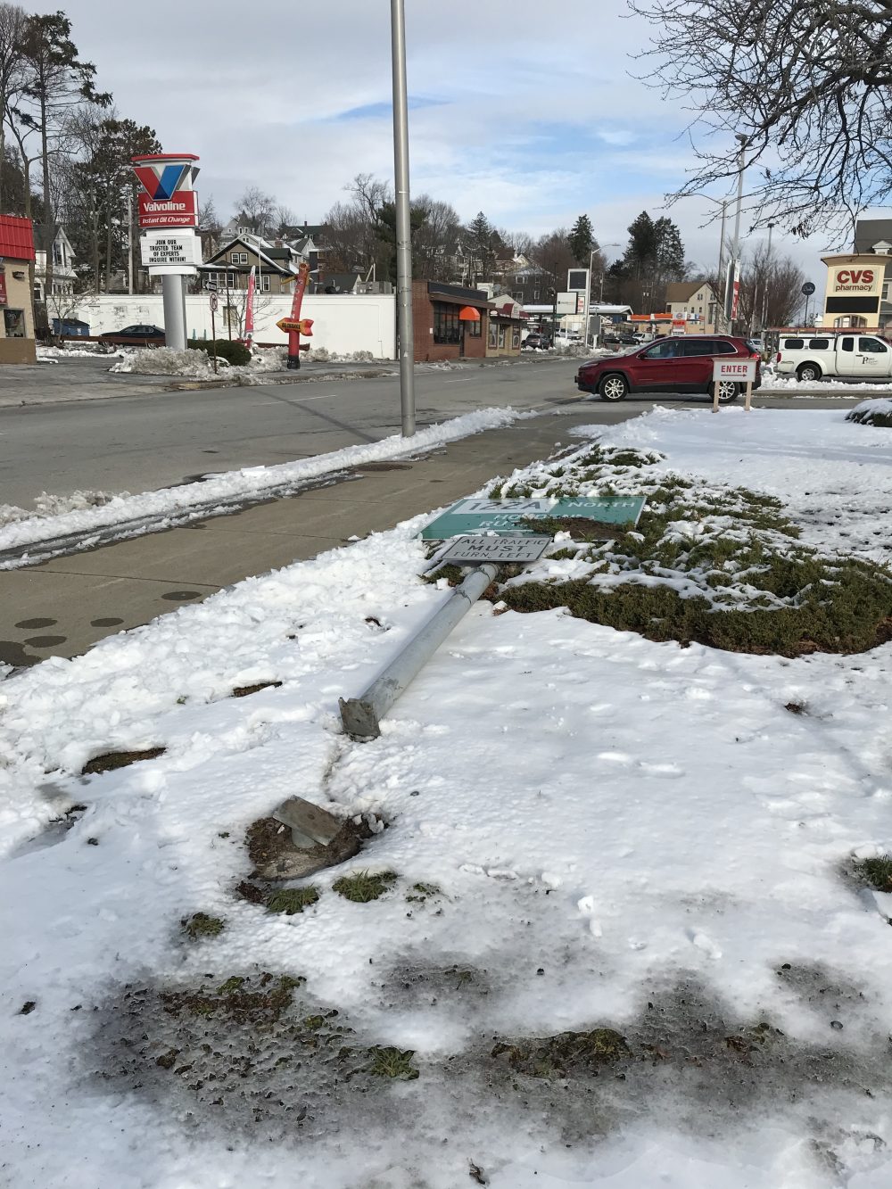 West Boylston at Woodbury St. crash debris in Worcester