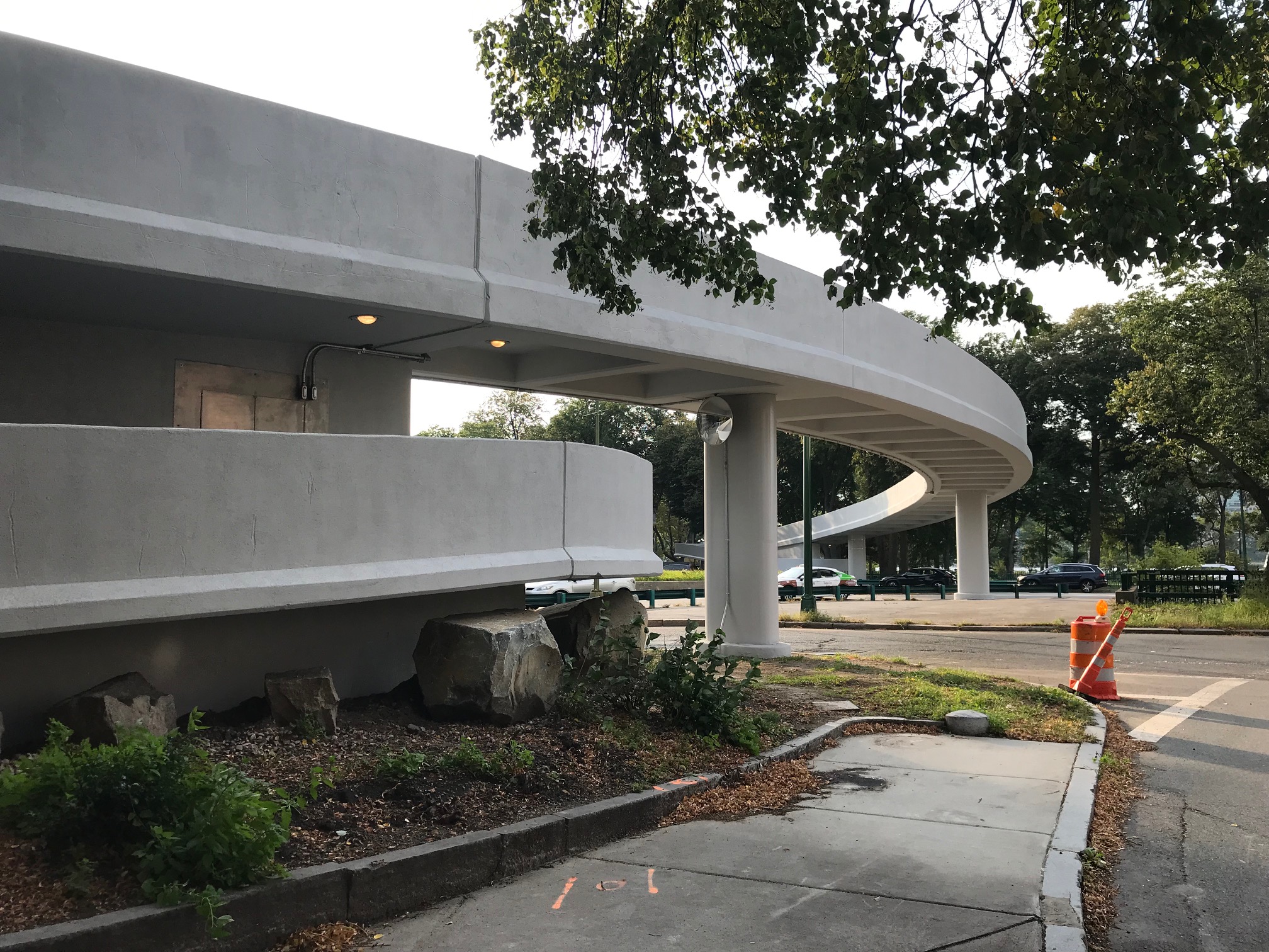 The newly-renovated Fiedler Footbridge over Storrow Drive.