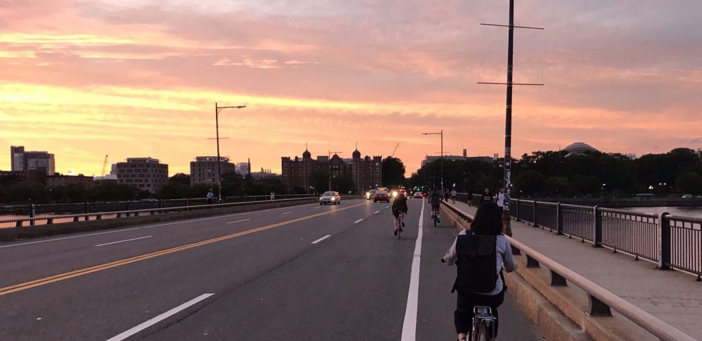 Advocates Petition for Protected Bike Lanes on Mass. Ave. Bridge Before Year’s End