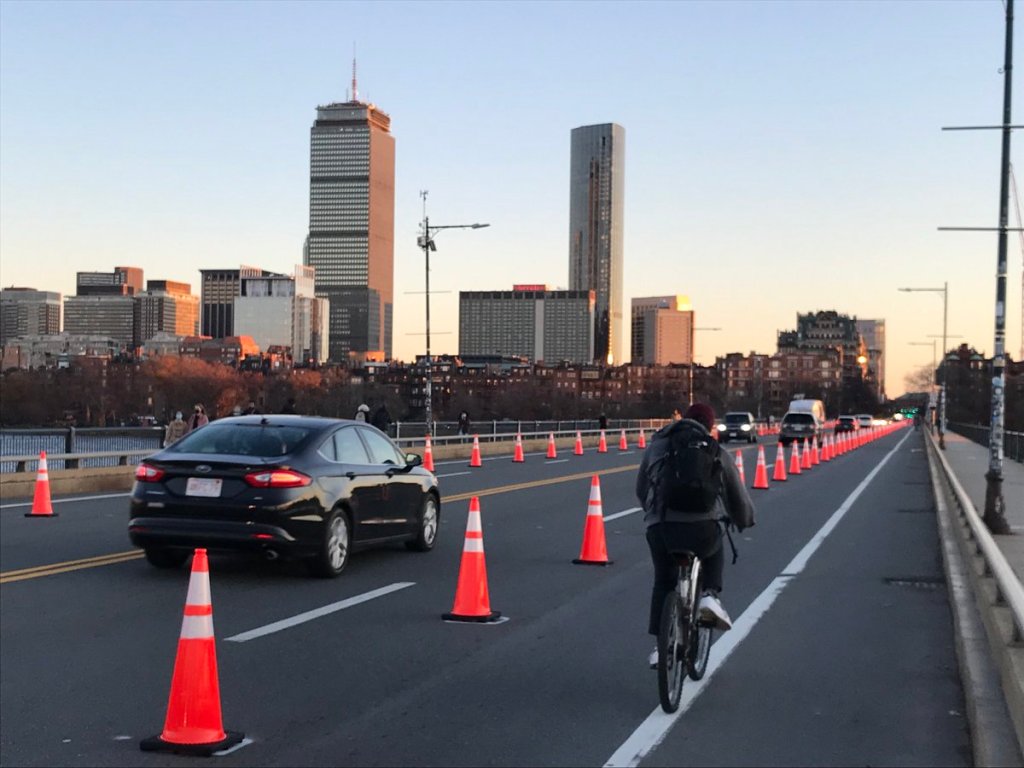 MassDOT Calls Harvard Bridge Road Diet ‘Extremely Effective,’ Says Changes Will Become Permanent This Fall