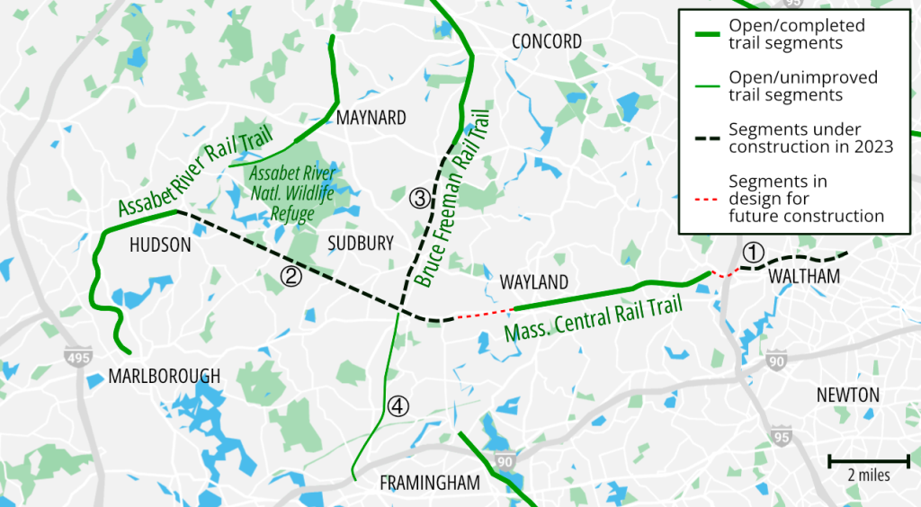 3 Major MetroWest Trail Projects Are Under Construction In 2023