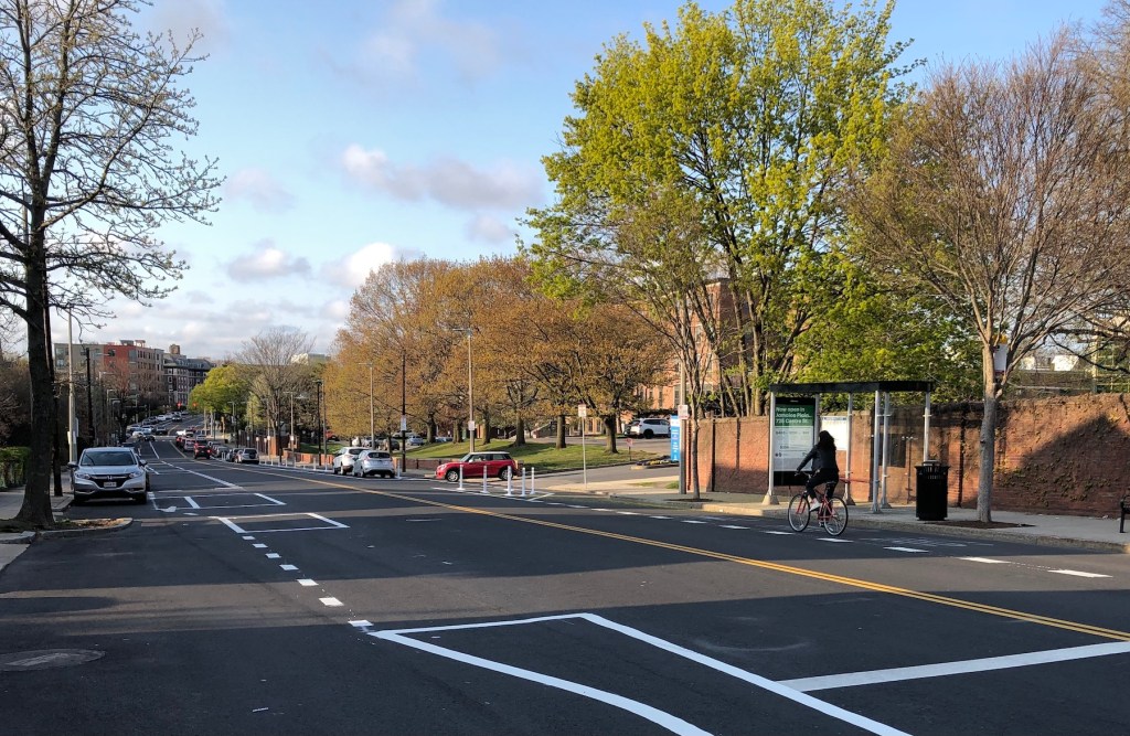 Eyes On the Street: New Protected Bike Lanes In Jamaica Plain