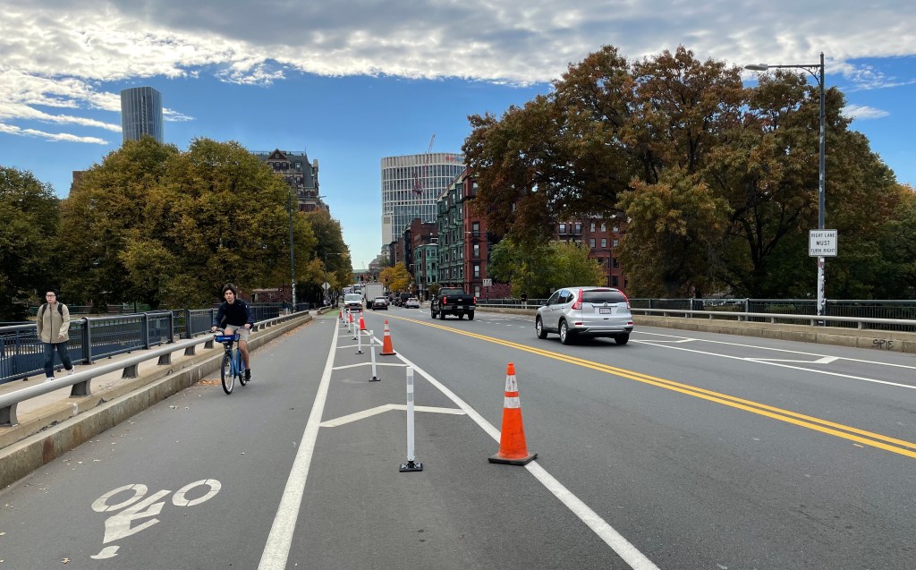 Eyes On the Street: Posts Replace Cones on Mass. Ave. Bridge