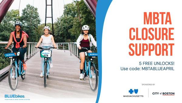 Boston, Bluebikes Offer Free Rides During Subway Closures