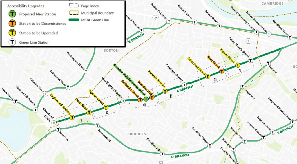 MBTA’s Green Line Accessibility Project Will Consolidate Stops in Brookline