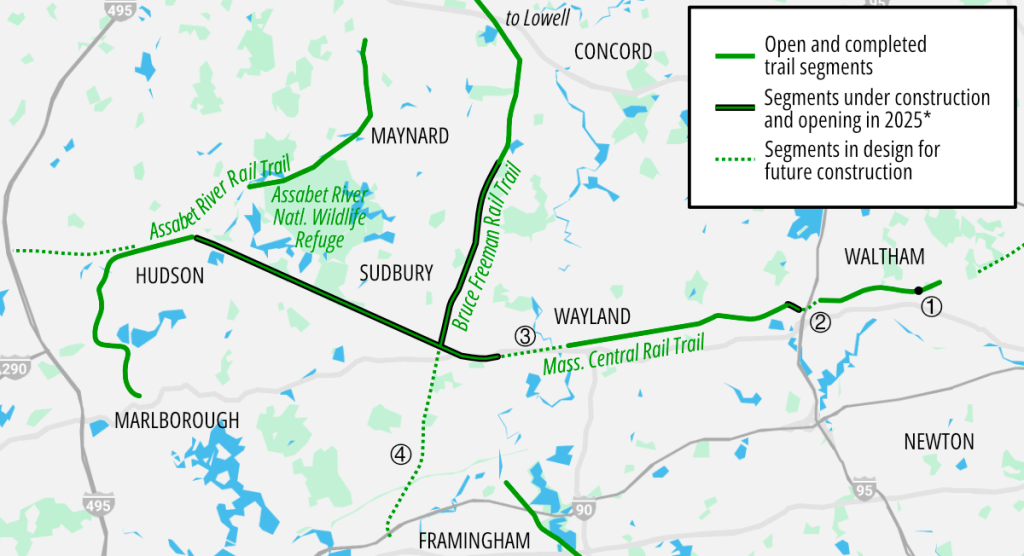 DCR Starting Construction On Two MetroWest Mass. Central Rail Trail Projects This Spring
