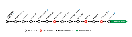 Green Line’s C Branch On Beacon Street Shuts Down for 12 Days, May 6 – 17