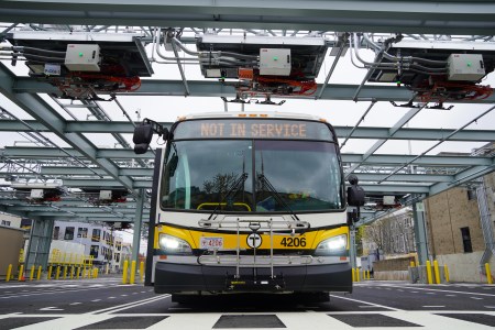 PHOTOS: A Hard-Hat Tour of the MBTA’s New Electric Bus Garages