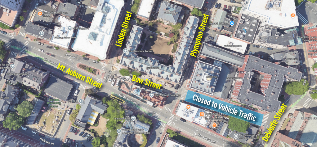 Cambridge Pedestrianizes A Harvard Square Block, With More Car-Free Spaces In Consideration