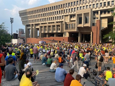 Hundreds of Mourners Fill City Hall Plaza to Honor Louisa Gag and Demand Safer Streets