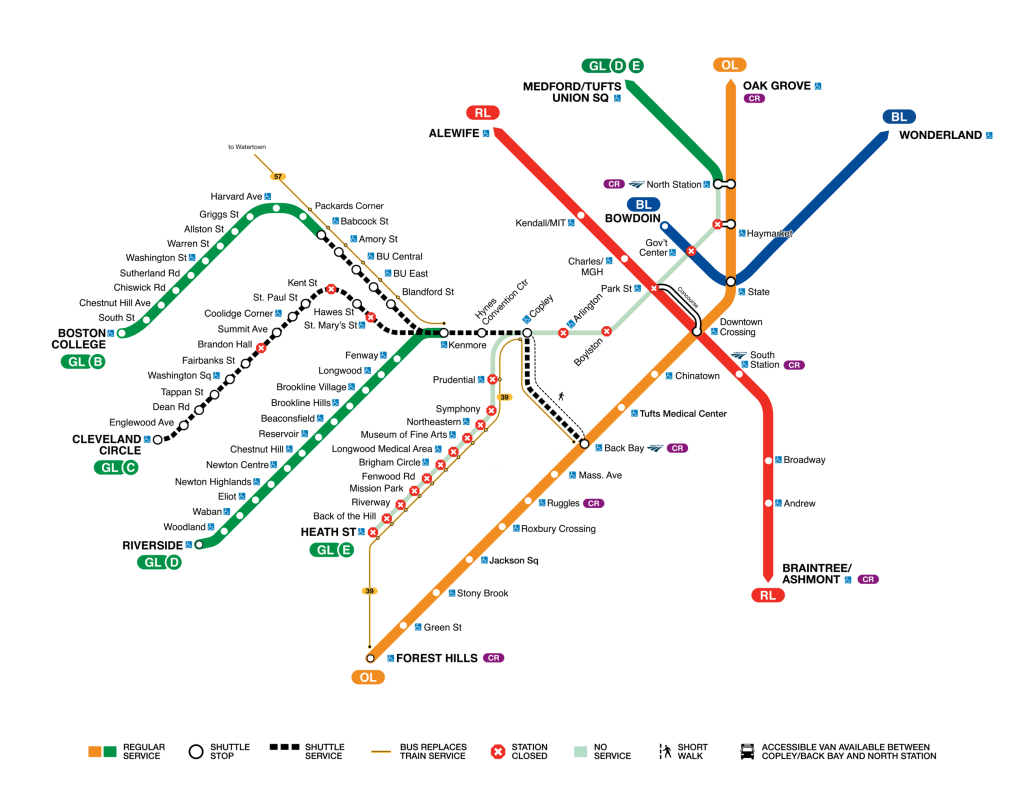 Your Green Line Station Will Probably Be Closed From Saturday Through August 16