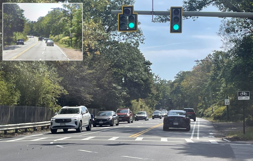 Eyes On the Street: One Less Lane On Brookline’s Hammond Pond Parkway